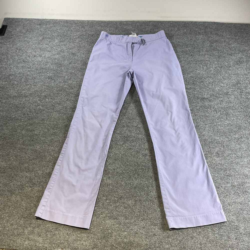Lilly Pulitzer Lavender Purple Stretch Cotton Straight Leg Pants Women Size 4